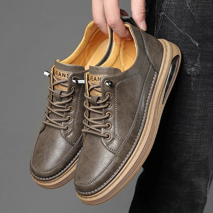 Brown Leather Sneakers