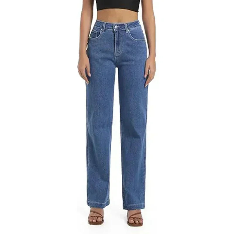 Relaxed Fit Slim White Straight Leg Jeans