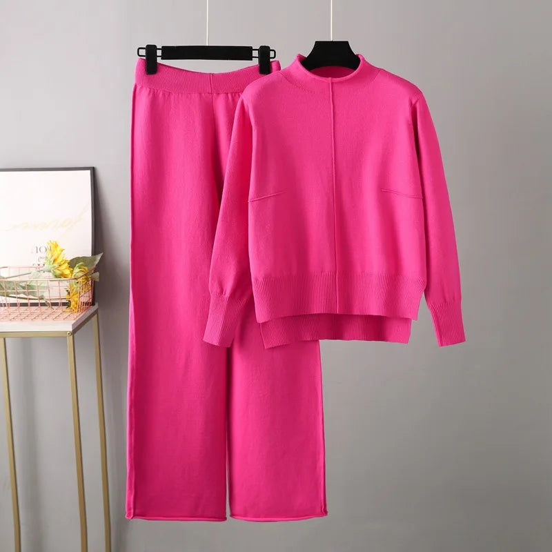 Warm Autumn Knit Sweater Set