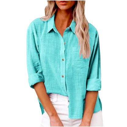 Women's Simple Relaxed Cotton Shirt
