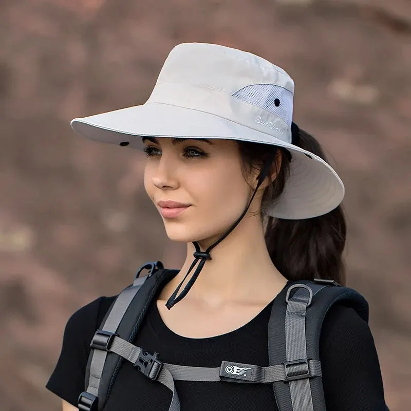 Breathable Summer Women's Sun Hat - UPF Sun Protection Cap - OutfitLondon