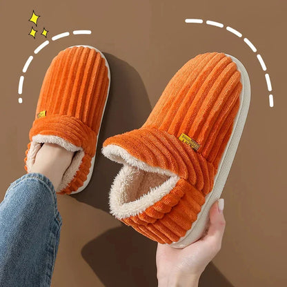 Plush Fleece Comfort Slippers – Warm Cozy House Shoes