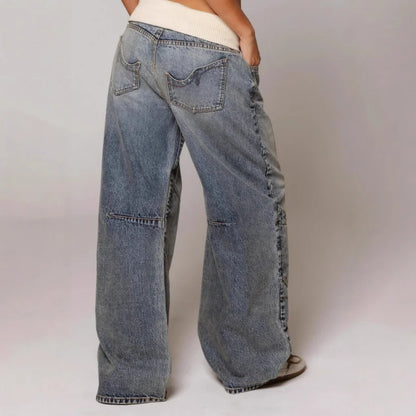 Wide Leg Baggy Denim Jeans
