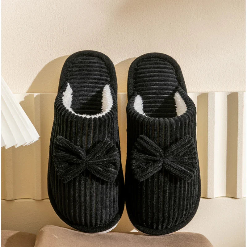 Comfortable Slippers with Cute Bow
