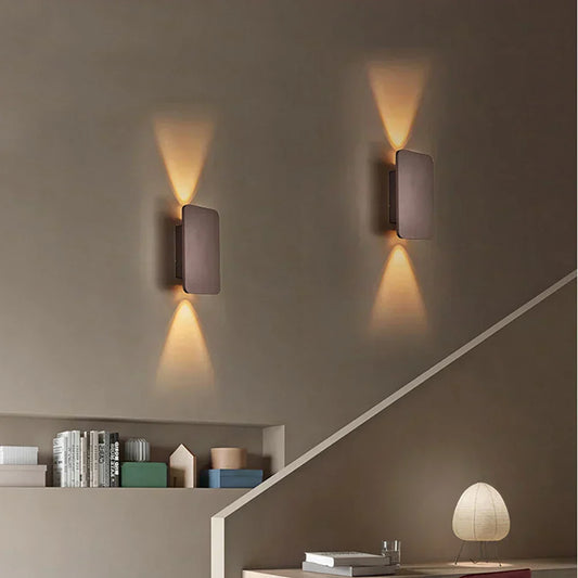 Contemporary Double Head Black LED Sconce Light - OutfitLondon
