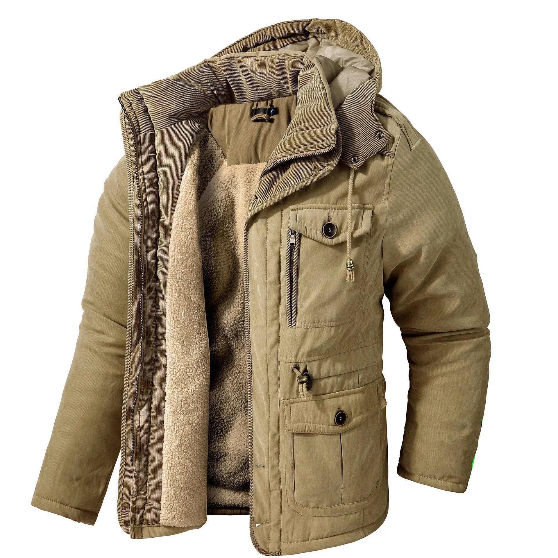 Insulated Water Resistant Winter Coat with Fleece - OutfitLondon
