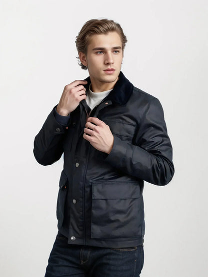 Classic Mens Bomber Jacket - Comfortable Multi Pocket Coat