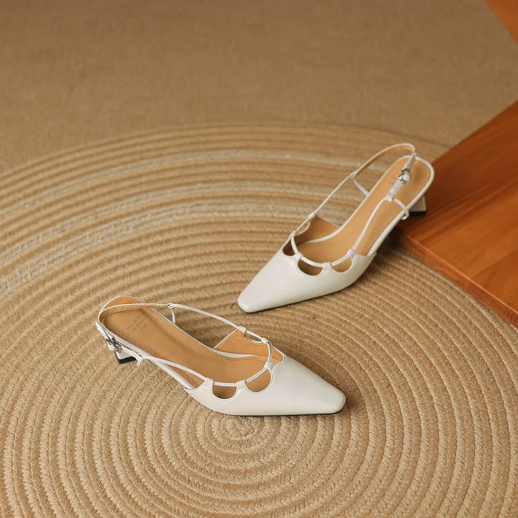 Authentic Leather High Heel Sandals