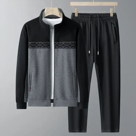Men's Casual Loose Fit Zipper Jogger Suit - OutfitLondon