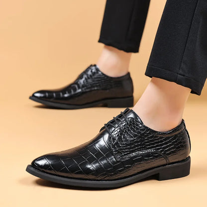 Classic Brown Leather Derby Shoes