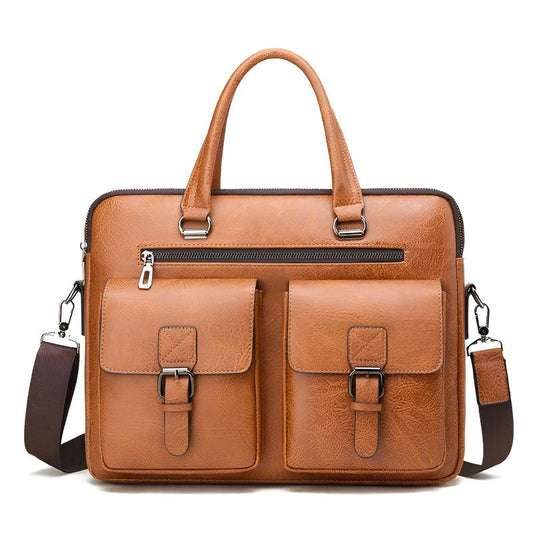 Classic Leather Messenger Shoulder Bag - OutfitLondon