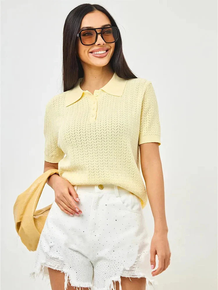 Comfortable Loose Fit Polo Shirt – Classic Summer Top