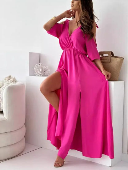 Chic Off-The-Shoulder Long Evening Dress