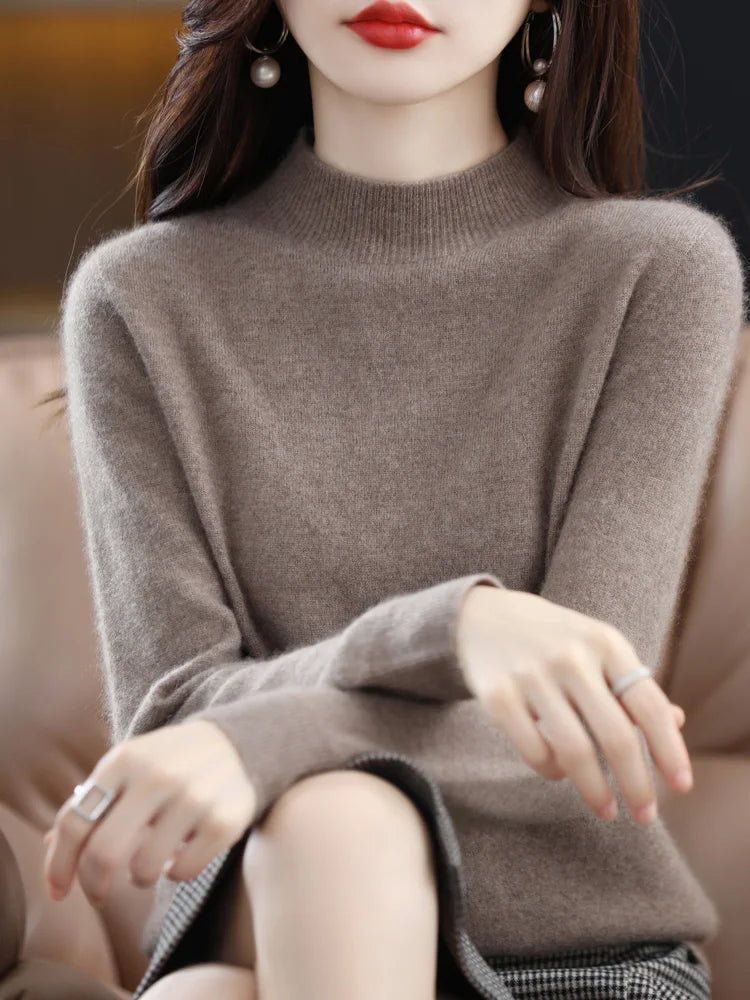 Cozy Ladies Merino Wool Pullover Sweater