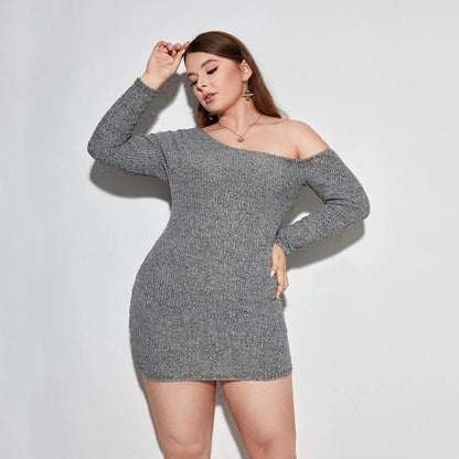 Fit and Flare Long Sleeve Bodycon Dress - OutfitLondon