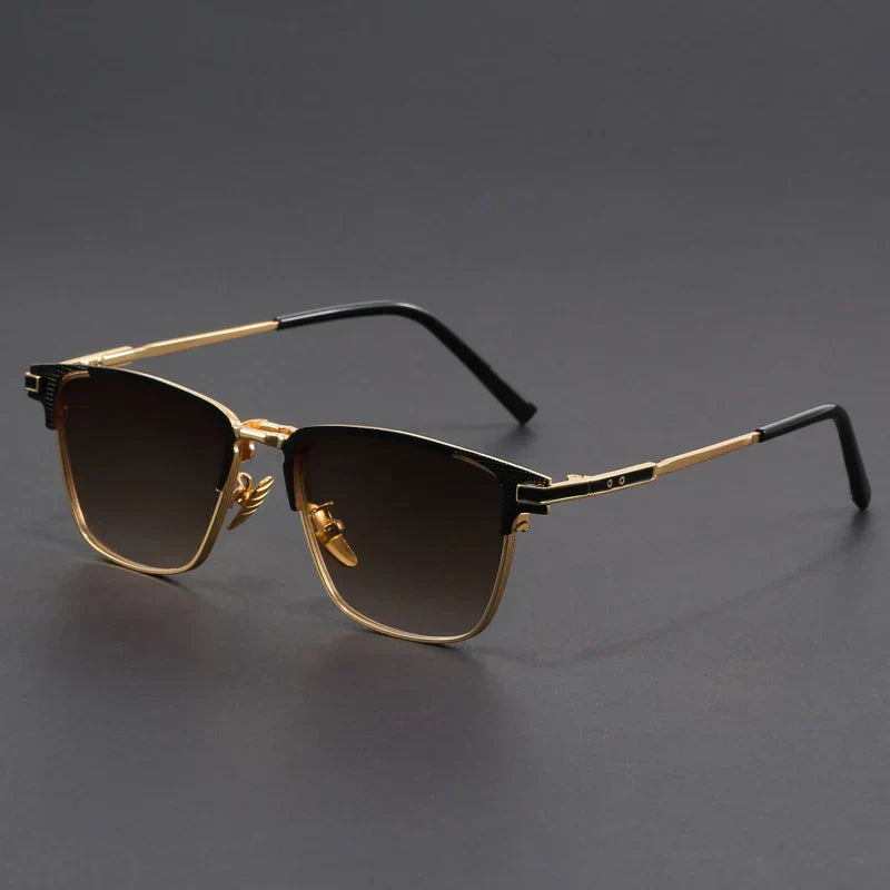 OutfitLondon Titanium Sunglasses Ultra Lightweight Half Frame Glare
