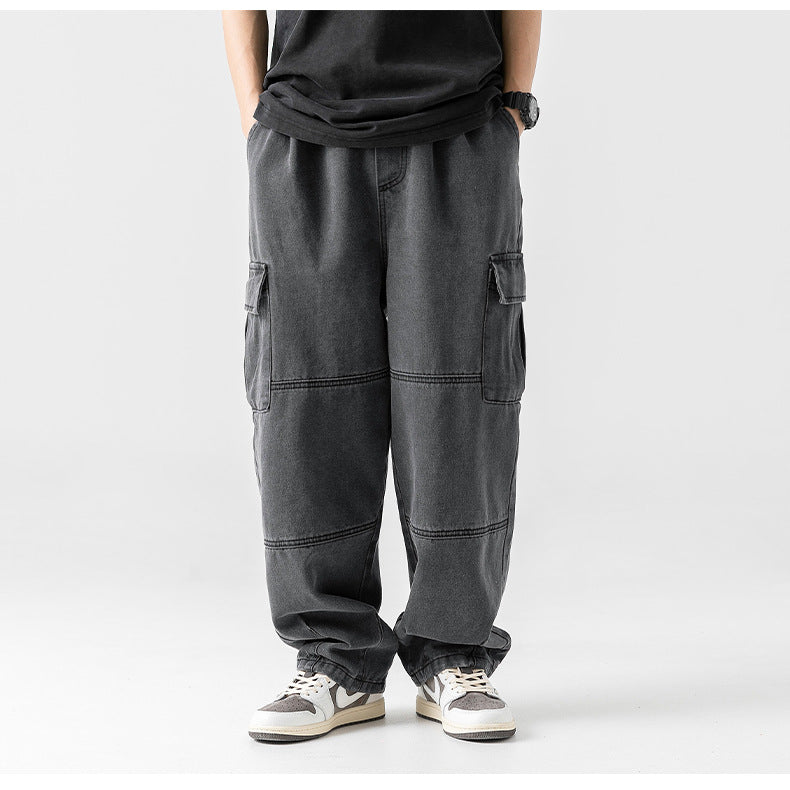 Relaxed Fit Mens Cargo Pants Jeans