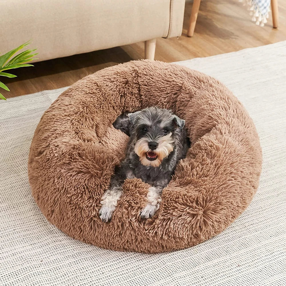 Plush Cozy Pet Bed for Cats and Dogs