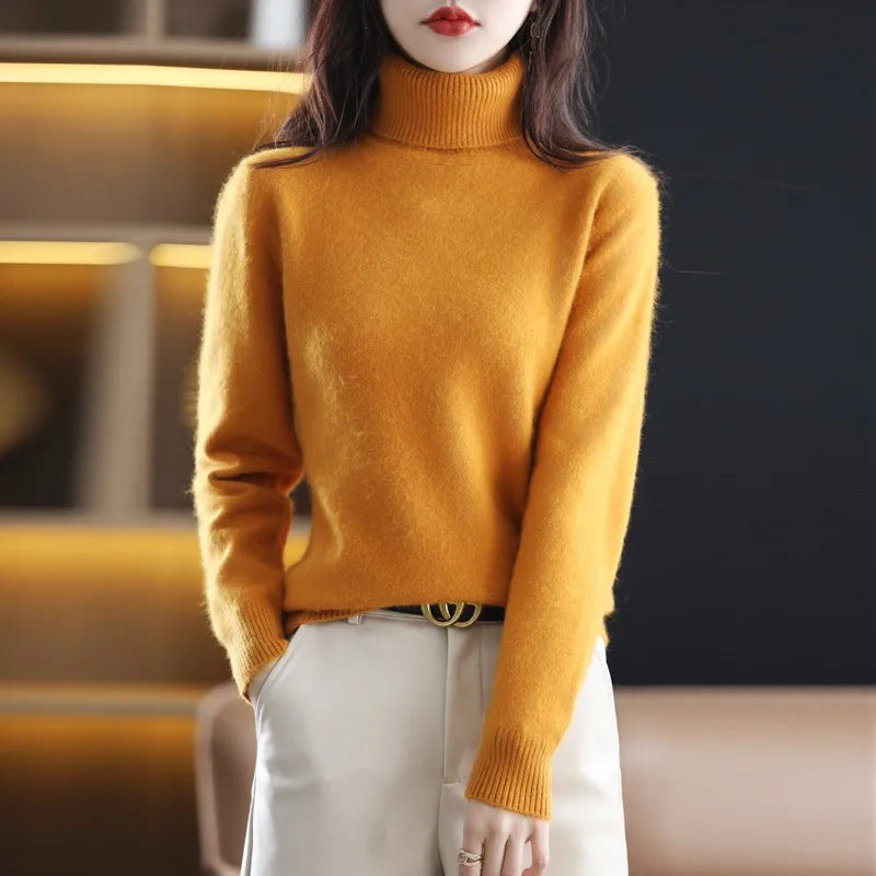 Soft Cashmere Women's Turtleneck Sweater