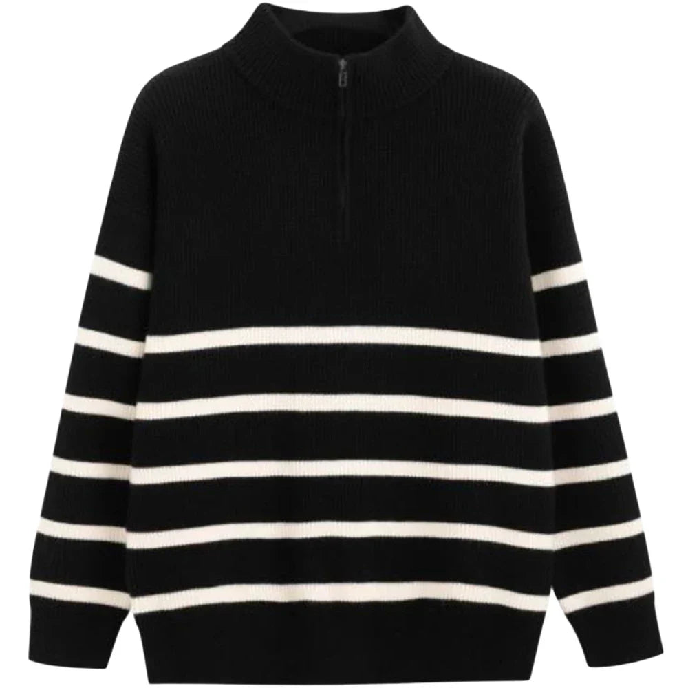 Timeless Horizontal Neck Pullover Sweater