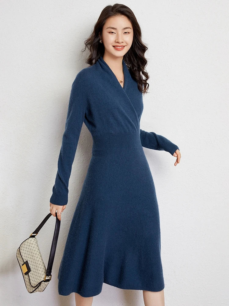 Matilda Women's Cashmere Wrap Dress Ultrasoft