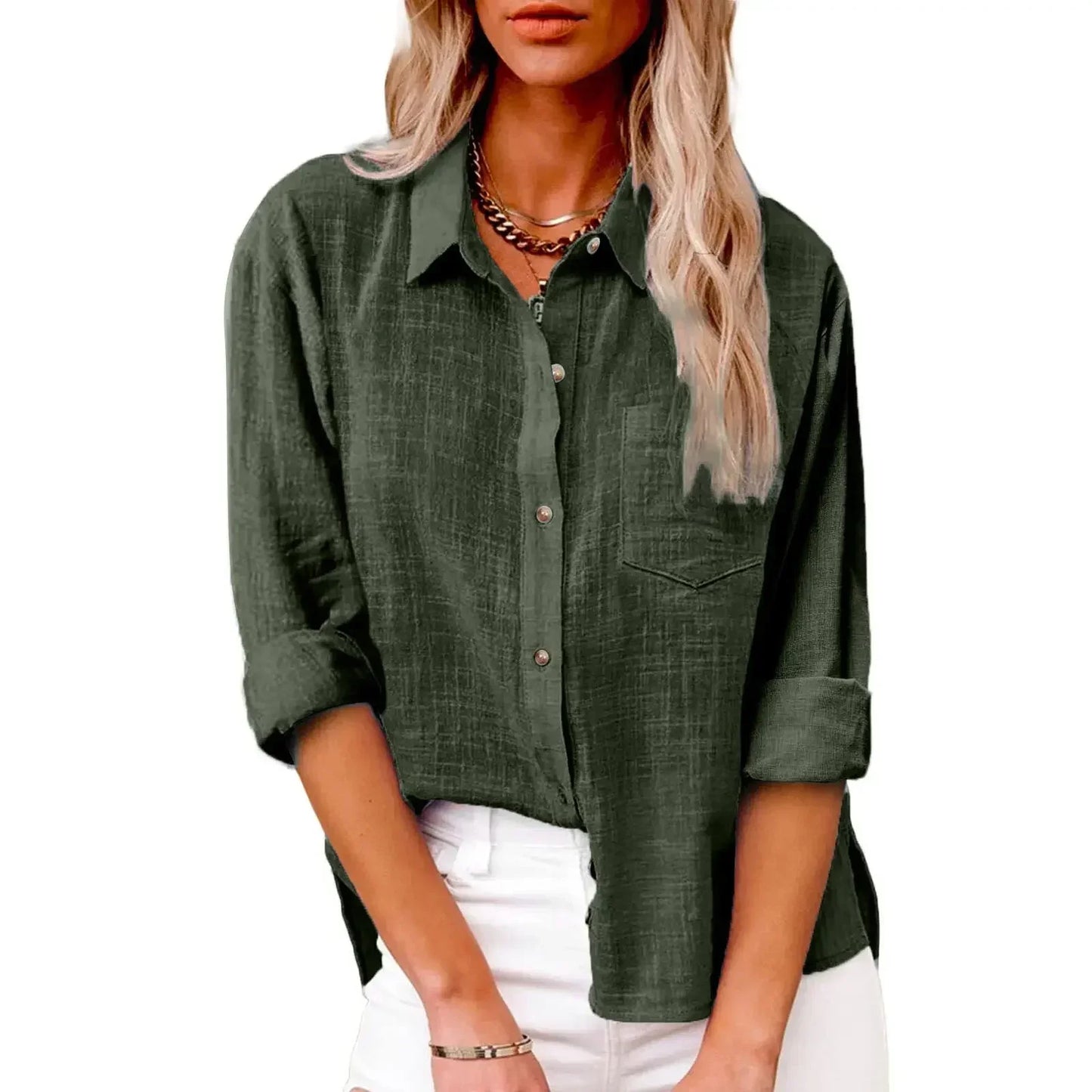 Women's Simple Relaxed Cotton Shirt