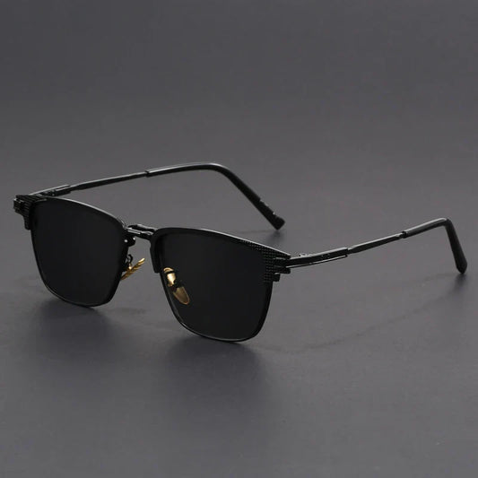 OutfitLondon Titanium Sunglasses Ultra Lightweight Half Frame Glare - OutfitLondon