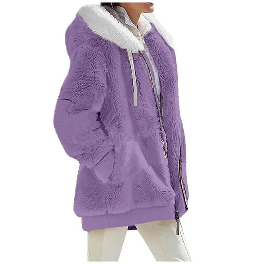 Women's Soft Warm Fleece Jacket - OutfitLondon