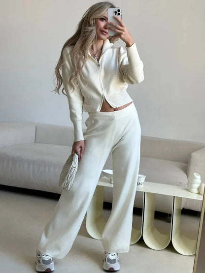 Soft Knit Sweater and Comfort Fit Pant Set - OutfitLondon