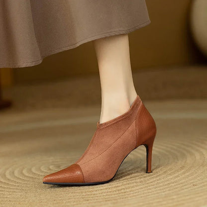 Elegant Genuine Leather High Heels