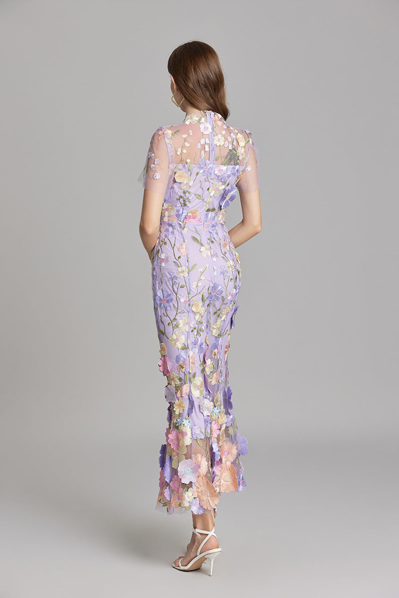 Beautiful Lace See Through Long Dress
