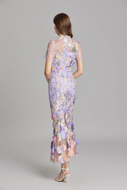 Beautiful Lace See Through Long Dress