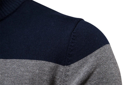 Men's Multicolor Zip Up Knitted Sweater