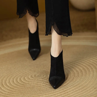 Elegant Genuine Leather High Heels