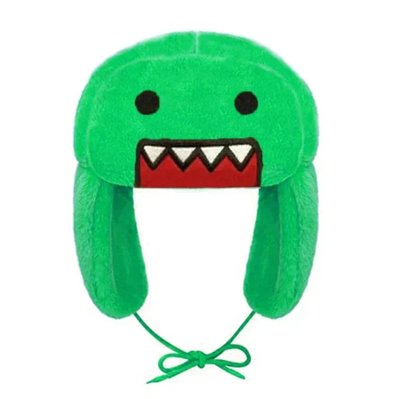 Plush Ushanka Hat Adjustable Ear Flaps Cartoon Design Lightweight