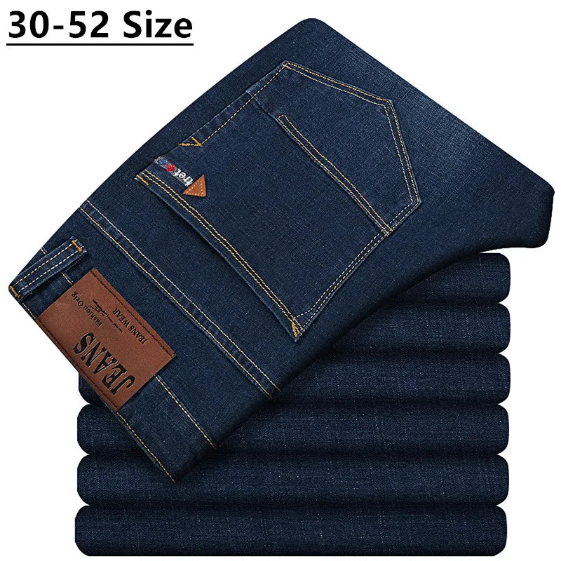 Relaxed Fit - Soft Stretch Straight Leg Mens Jeans - OutfitLondon