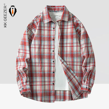 Soft Flannel Plaid Button Down Shirt - OutfitLondon
