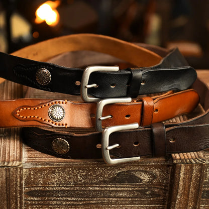 Vintage Brown Cowboy Belt - OutfitLondon