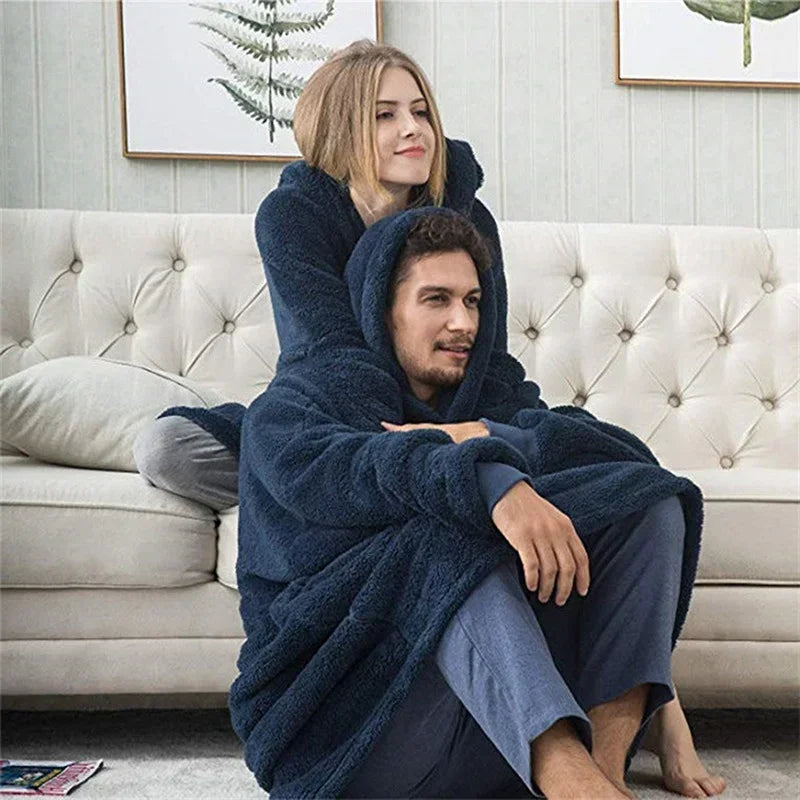 Cozy Fleece Hoodie Blanket for Men and Women