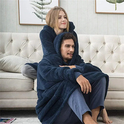 Cozy Fleece Hoodie Blanket for Men and Women