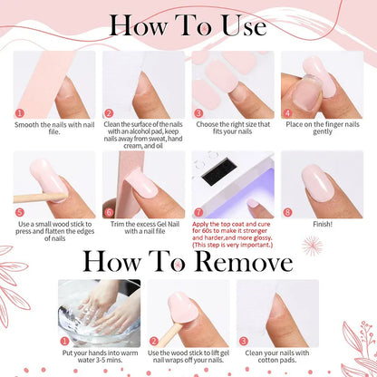 Nail Art Sticker Kit with LED Light