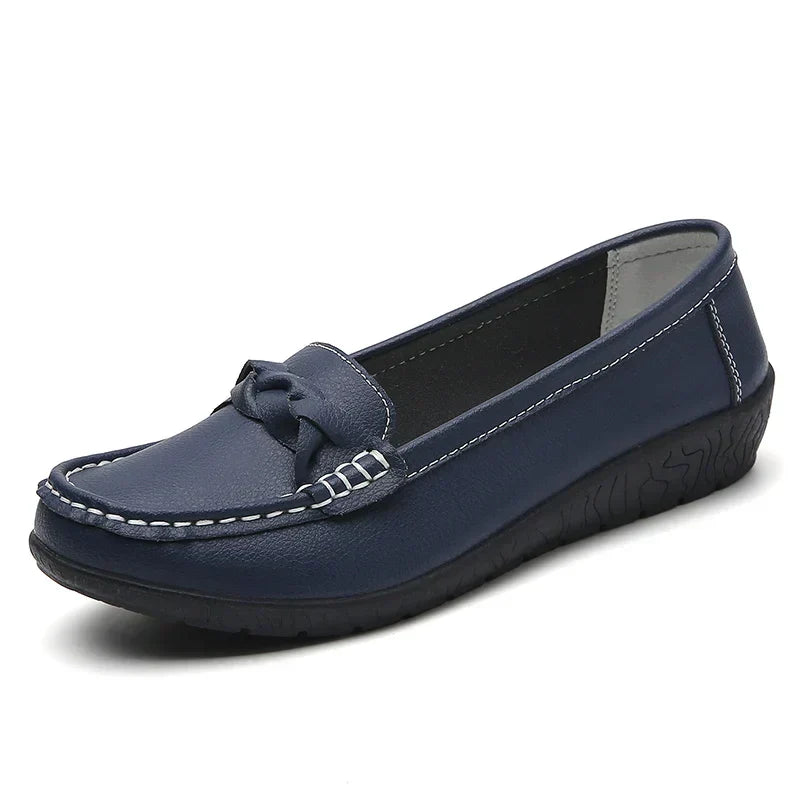 Genuine Leather Mens Slip On Loafers Big Size