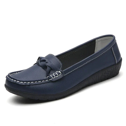 Genuine Leather Mens Slip On Loafers Big Size