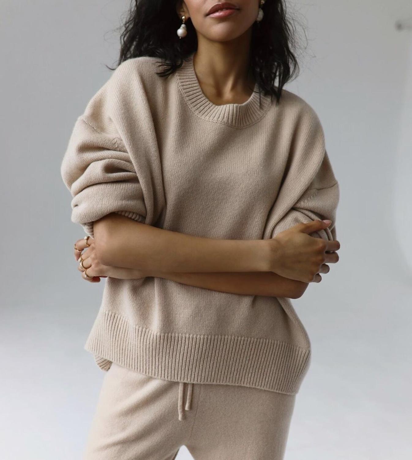 Soft Chunky Knit Crew Sweater