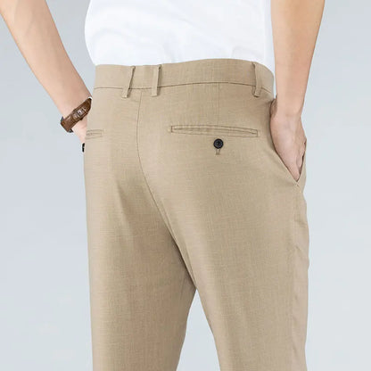 Breathable Soft Linen Straight Leg Pants