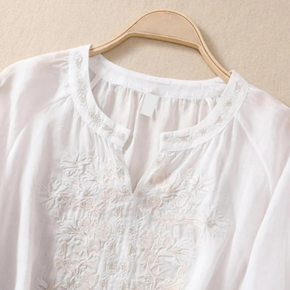 Delicate Floral Loose Fit Summer Blouse