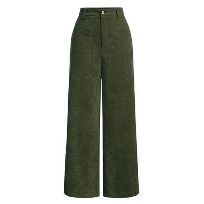 Comfortable High Waist Loose Fit Women's Pants with Pockets