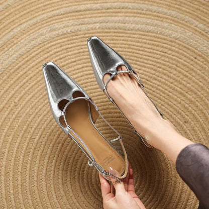 Authentic Leather High Heel Sandals