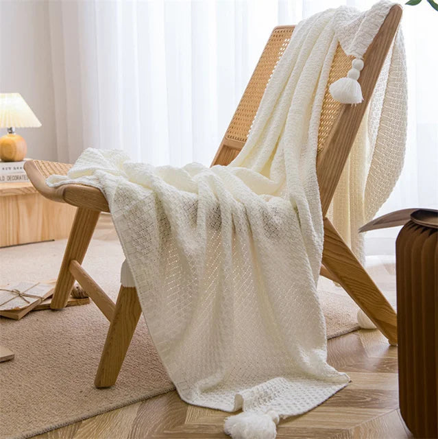 Nordknit Fringe Throw Blanket