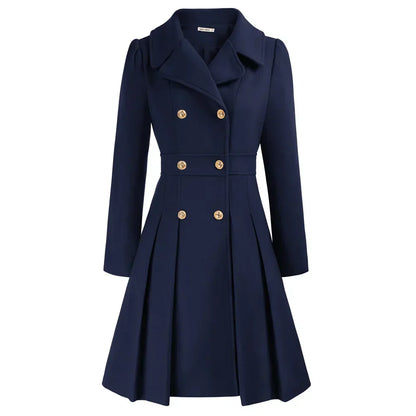 Classic Women's Wool Peacoat - OutfitLondon